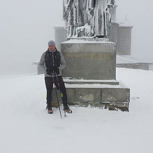 Igor Gluza na vrcholu Radhošť (25.1.2021 14:32)
