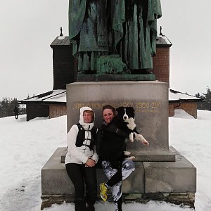 Gabriela Sikorová na vrcholu Radhošť (19.2.2021 11:59)