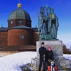 Nikol Podesvova na vrcholu Radhošť (21.2.2021 1:00)