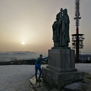 Zdeňka Máchová na vrcholu Radhošť (23.2.2021 16:49)