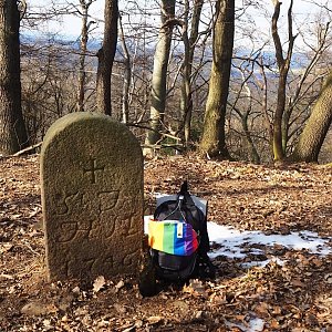 Jiřina na vrcholu Malá Ostrá (6.3.2021 12:54)