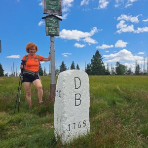 Horalka Anička on the summit of Plesná / Debrník (7.7.2023)