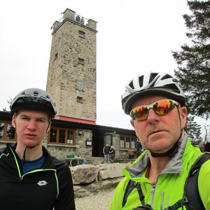 Michal Kříž on the summit of Ochsenkopf (30.3.2024 13:36)