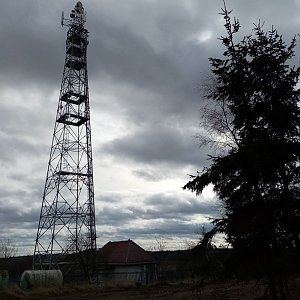 Jiřina on the summit of Vrchy (20.2.2022)