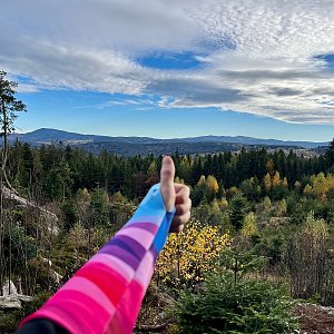 Any Vališová na vrcholu Rohanovský vrch - V vrchol (16.10.2022 16:15)