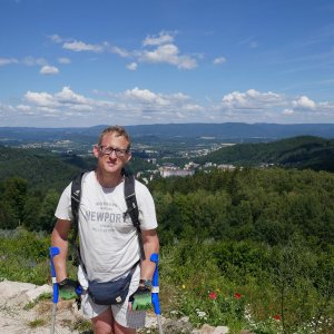 Mountainer on the summit of Vítkův vrch (12.7.2026 11:18)