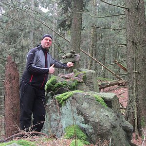 Michal Kříž na vrcholu Liščí kámen (7.1.2023 10:53)