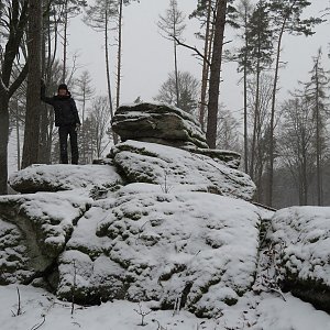 Iveta Válová on the summit of U Skály (25.12.2021)