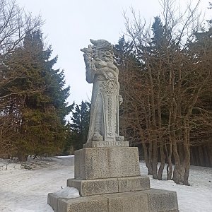 Roman Tigge na vrcholu Radegast (15.3.2022 14:30)
