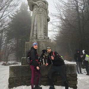 Jan Janiš na vrcholu Radegast (7.1.2018 12:26)