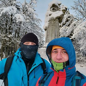 Stavinožka44 na vrcholu Radegast (1.1.2021 15:55)