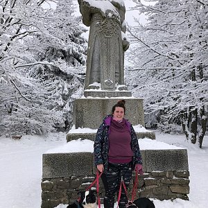 Duracelka na vrcholu Radegast (8.1.2021 12:30)