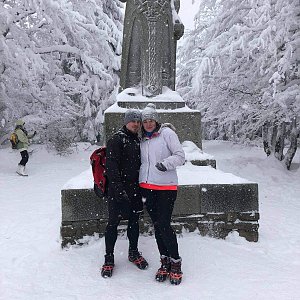 Tereza Holásková na vrcholu Radegast (16.1.2021 13:20)