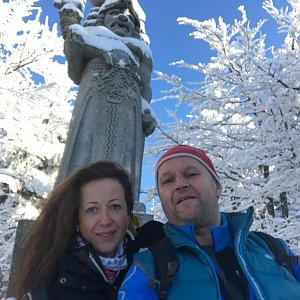 Gagu na vrcholu Radegast (10.1.2021 4:15)