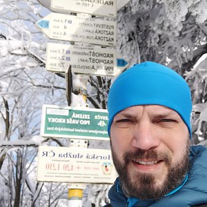 Tomík na vrcholu Radegast (31.1.2021 13:55)