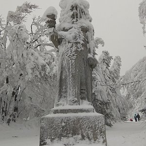 Gabča na vrcholu Radegast (26.1.2019 9:27)