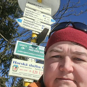 Lucie Hrošík Hejnalová na vrcholu Radegast (22.2.2021 11:16)