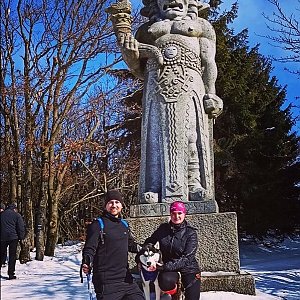 Nikol Podesvova na vrcholu Radegast (21.2.2021 12:30)