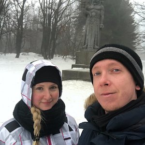 Honza Rotrekl na vrcholu Radegast (4.2.2021 11:29)