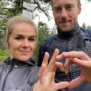 Barbora Lacková na vrcholu Malý Sněžník (16.7.2022 7:14)