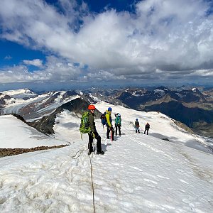 Martin Malý on the summit of Wildspitze (Nordgipfel) (3.7.2022 10:45)