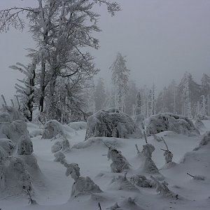 Bouřka na vrcholu Můstek - Z vrchol II (24.1.2019 10:25)