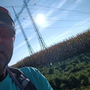 Li Be on the summit of Dubňanská hora (4.10.2025 9:15)
