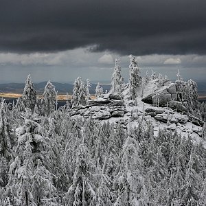 Bouřka na vrcholu Ostrý S2 (2.2.2022 13:14)