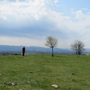 Jaroslav Flidr on the summit of Kopanice (18.4.2020)