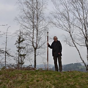 Jarda Vála na vrcholu Přední Hradiště (1.5.2021)