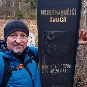 Merkys on the summit of Westernmost Point of the Czech Republic (17.11.2021 11:40)