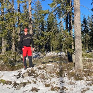 Petr Karmazín on the summit of Adamova hora J (2025)