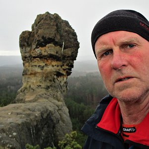 Michal Kříž on the summit of Čap (25.3.2023 9:43)