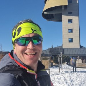 Josef Trajer na vrcholu Poledník (21.1.2026 13:25)