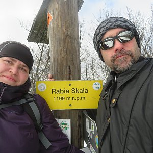 Daniel Ledl on the summit of Jarabá skala (22.2.2023 12:35)