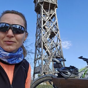 Marcela Kubíčková on the summit of Sosnová (17.3.2024 10:40)