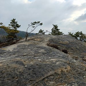 Radek Vohryzka on the summit of Malý Vlhošť (15.4.2022 8:15)