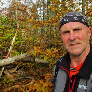 Michal Kříž on the summit of Radvanovický vrch (18.10.2024 13:49)