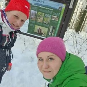Lucinndda Martasek na vrcholu Malá Prašivá (18.1.2021 12:32)
