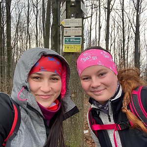 Veronika Hronková na vrcholu Malá Prašivá (23.1.2021 23:06)