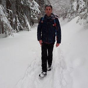 Michael Leppan na vrcholu Malá Prašivá (5.1.2019 17:50)