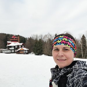 Zdeňka Máchová na vrcholu Malá Prašivá (18.2.2021 14:26)