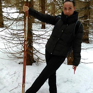 Veronika Pastorková na vrcholu Malý Travný (25.3.2018)