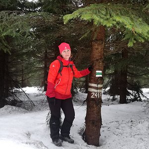 dana na vrcholu Malý Travný (3.3.2019 15:38)