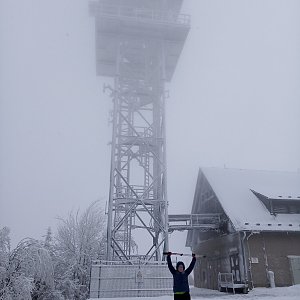 Lucijek na vrcholu Malý Javorový (13.2.2021 12:01)