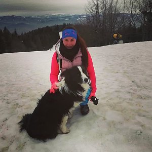 Paula Siudová na vrcholu Malý Javorový (25.2.2019 9:32)