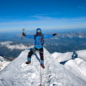 Jiří Králík on the summit of Mont Blanc (3.8.2025 8:29)