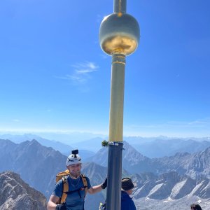 Jakub Fabry on the summit of Zugspitze (13.7.2026 10:17)
