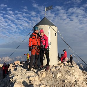 Míša Mishell Vrňatová na vrcholu Triglav (20.8.2019 7:45)
