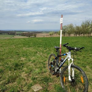 Miroslav Příhonský on the summit of Břehy (19.4.2026 11:59)